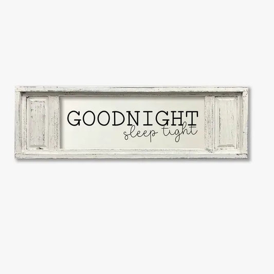 SMALL DOUBLE PANEL CANVAS GOODNIGHT SLEEP TIGHT