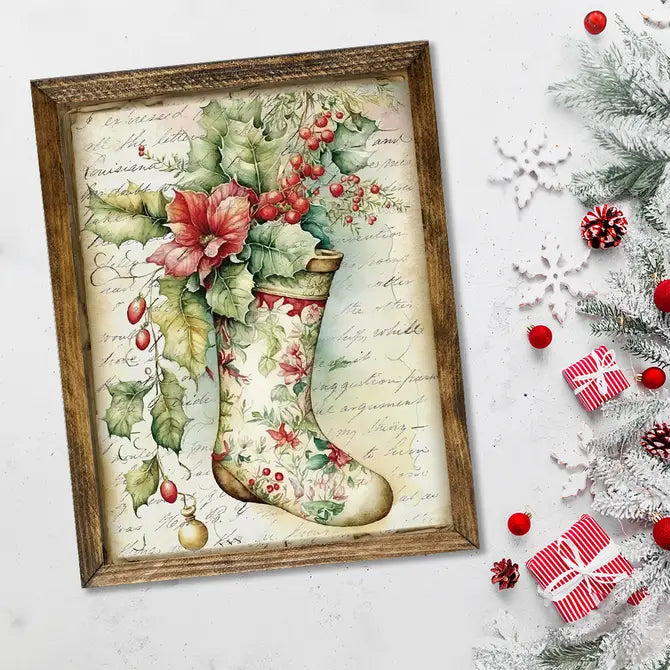TIMBERLAND FRAME VINTAGE CHRISTMAS STOCKING