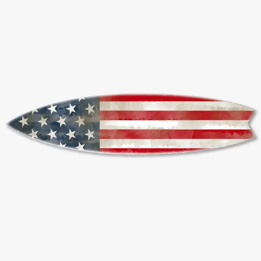 SURF BOARD WALL ACCENT US FLAG