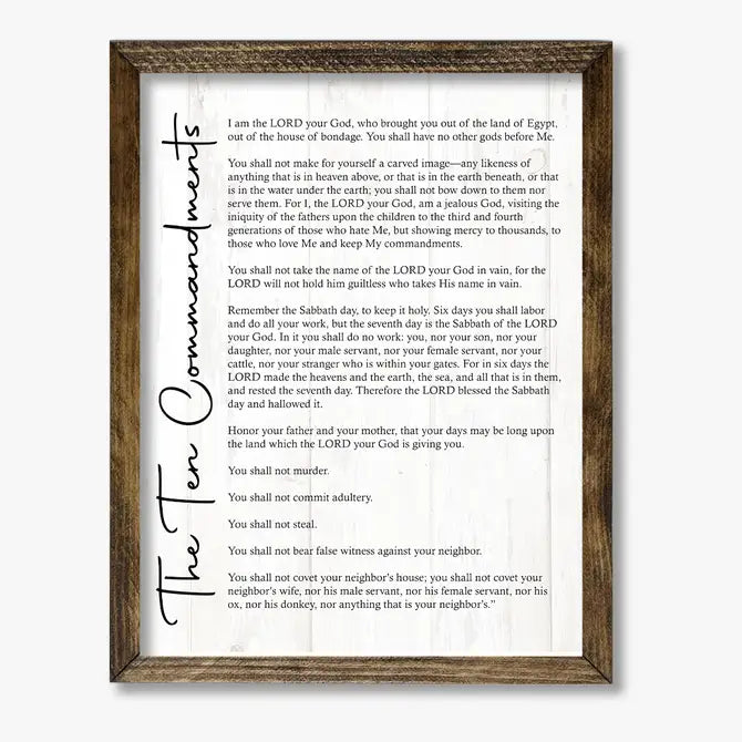 TIMBERLAND FRAME THE TEN COMMANDMENTS
