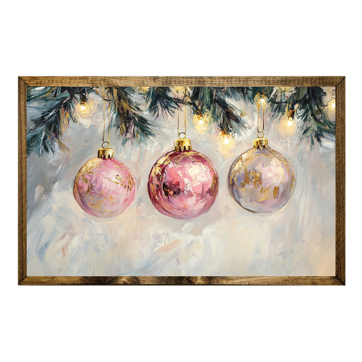 ARTISTIC SERIES TIMBERLAND- SHADES OF PINK ORNAMENTS PAINT