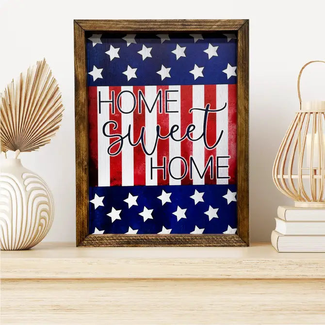 TIMBERLAND FRAME HOME SWEET HOME RED WHITE BLUE