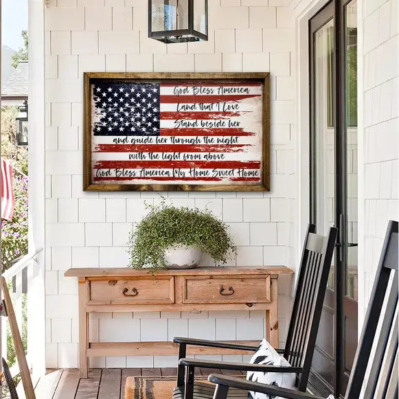 TIMBERLAND FRAME GOD BLESS AMERICAN GRUNGE FLAG