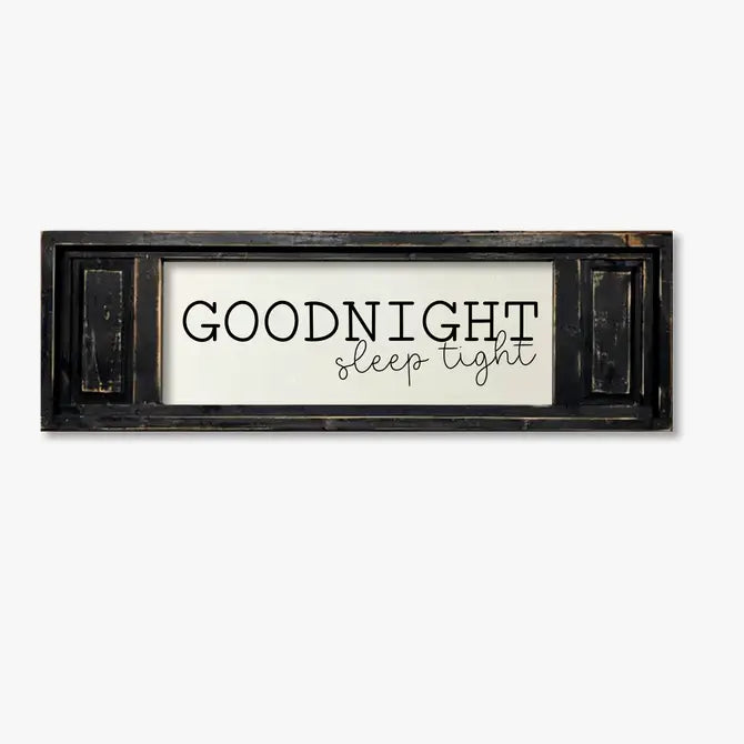 SMALL DOUBLE PANEL CANVAS GOODNIGHT SLEEP TIGHT