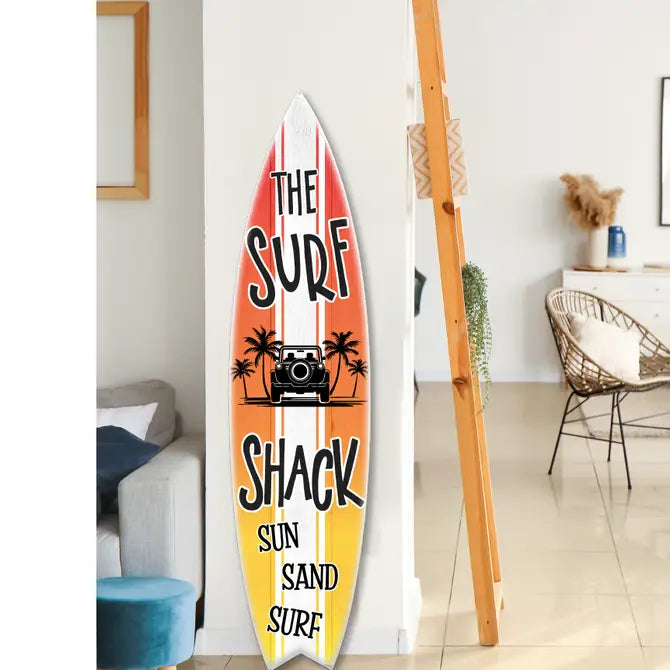 SURF BOARD WALL ACCENT SURF SHACK SUNSET