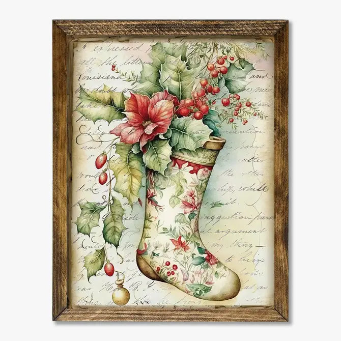 TIMBERLAND FRAME VINTAGE CHRISTMAS STOCKING