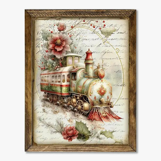 TIMBERLAND FRAME VINTAGE CHRISTMAS TRAIN