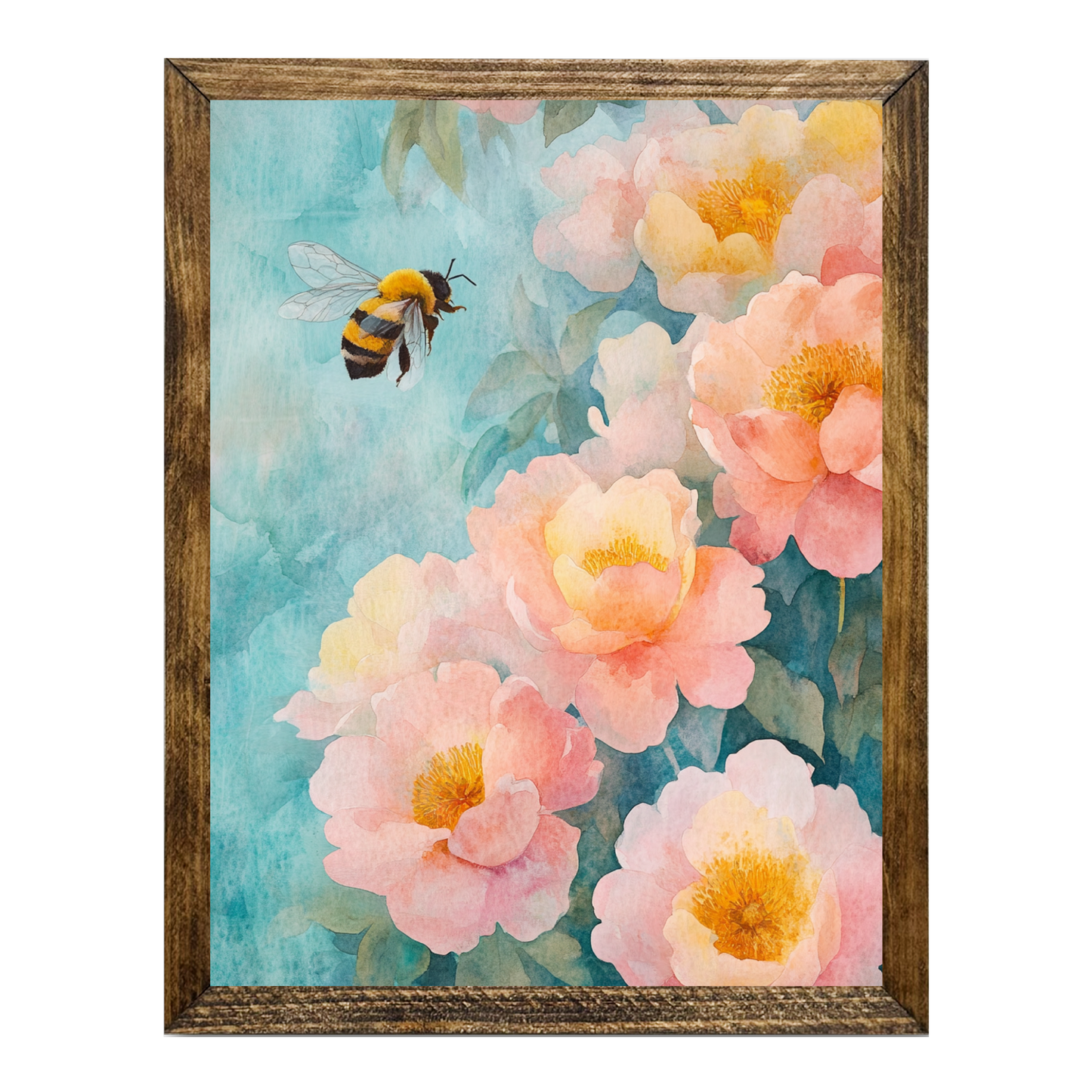 TIMBERLAND FRAME BEE AND FLOWERS