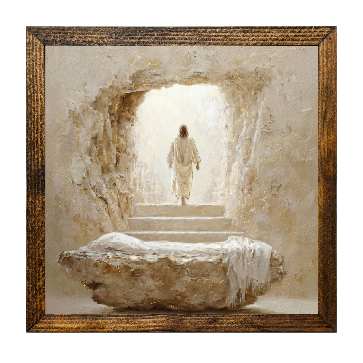 TIMBERLAND FRAME HE IS RISEN JESUS WALKS FROM HIS TOMB