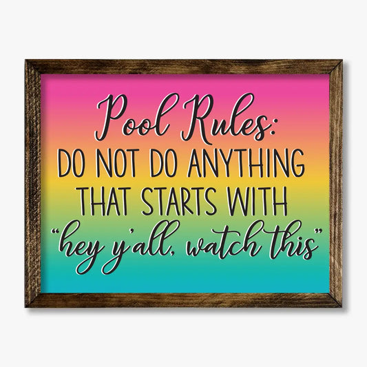 TIMBERLAND FRAME POOL RULES