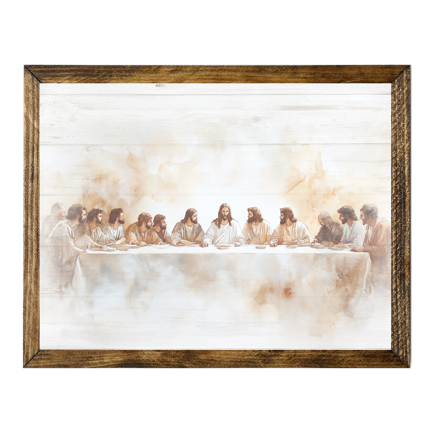 TIMBERLAND FRAME THE LAST SUPPER WATERCOLOR ART