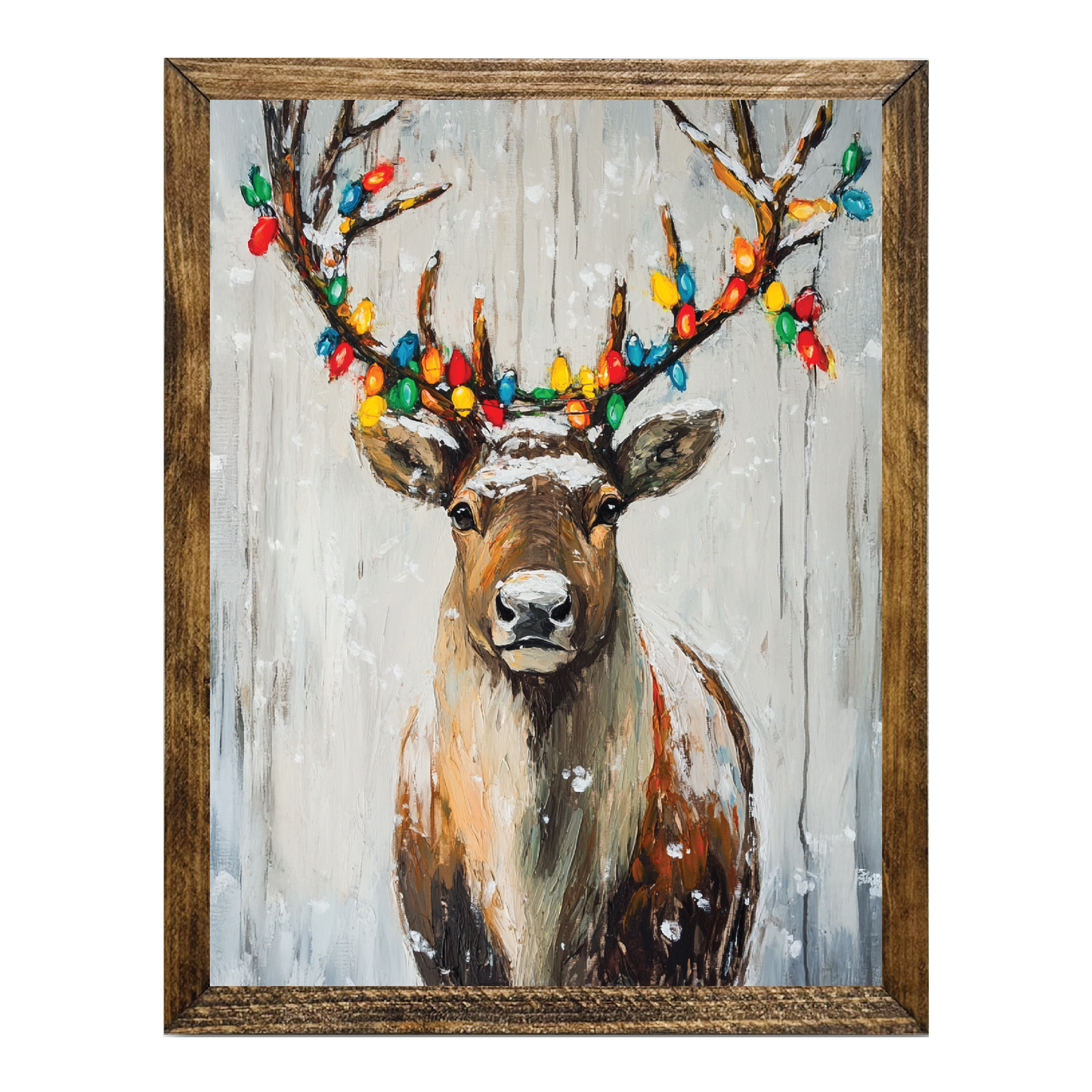 ARTISTIC SERIES TIMBERLAND- DEER WITH CHRISTMAS LIGHTS GLOW