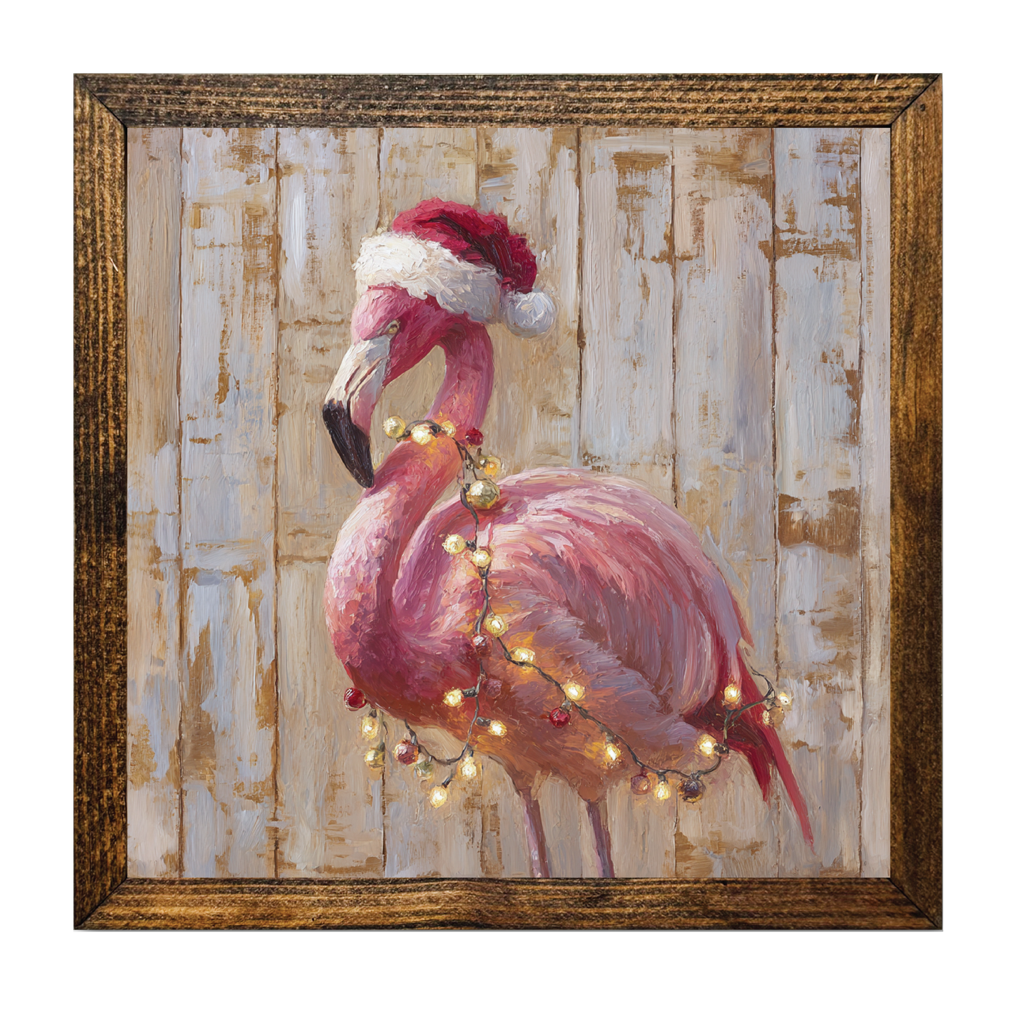 TIMBERLAND FRAME CHRISTMAS FLAMINGO COVERED IN LIGHTS 3