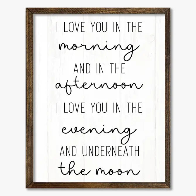 TIMBERLAND FRAME I LOVE YOU IN THE MORNING