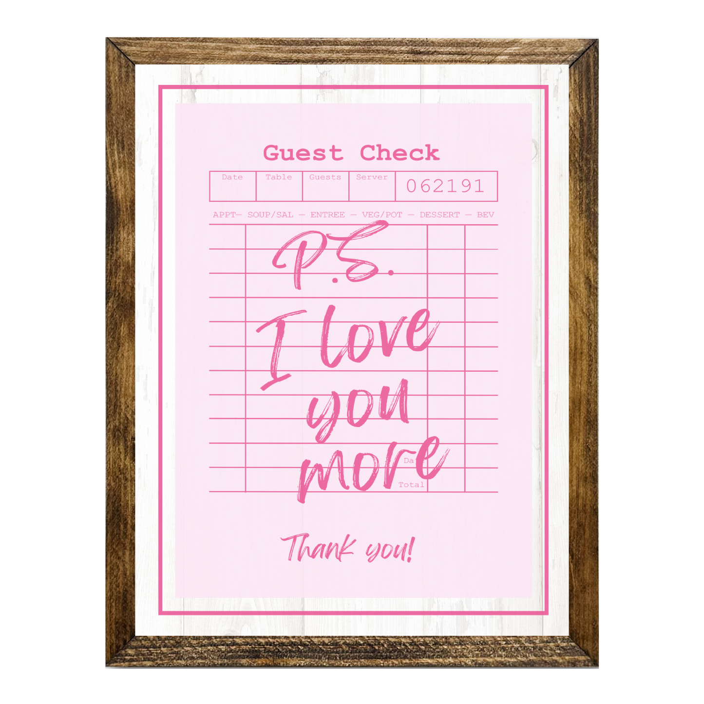TIMBERLAND "GUEST CHECK SERIES"- P.S. I LOVE YOU MORE
