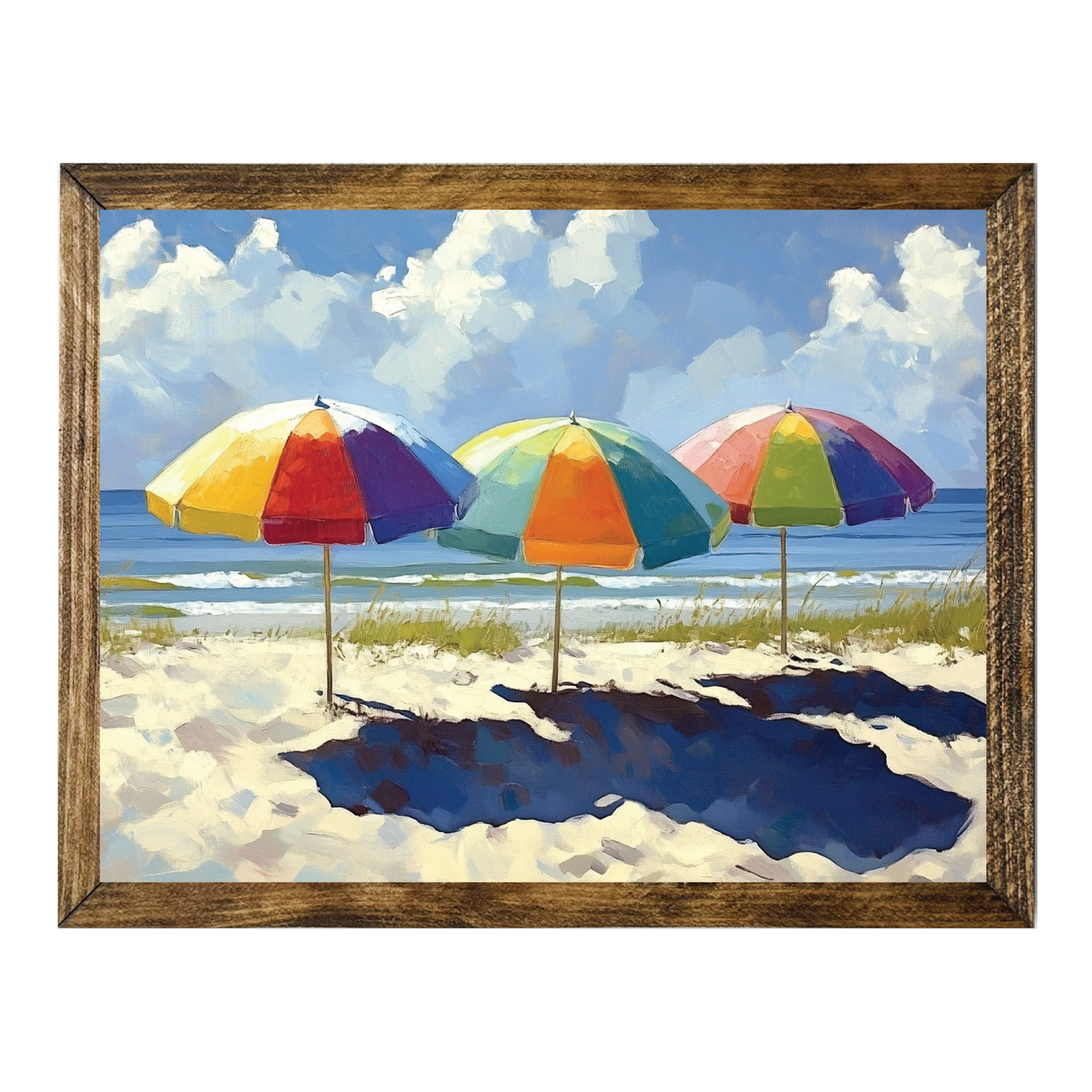 ARTISTIC SERIES TIMBERLAND- UMBRELLAS ON THE BEACH