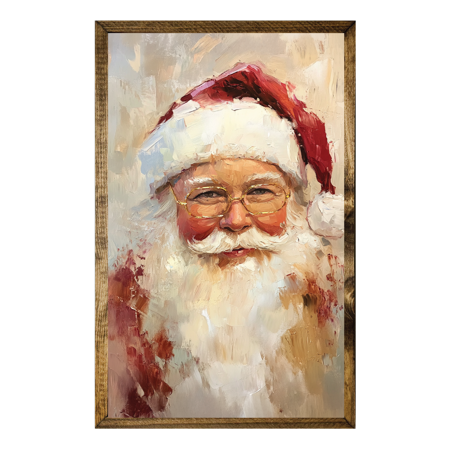 ARTISTIC SERIES TIMBERLAND-SANTA RED AND CREAM ART PAINTING