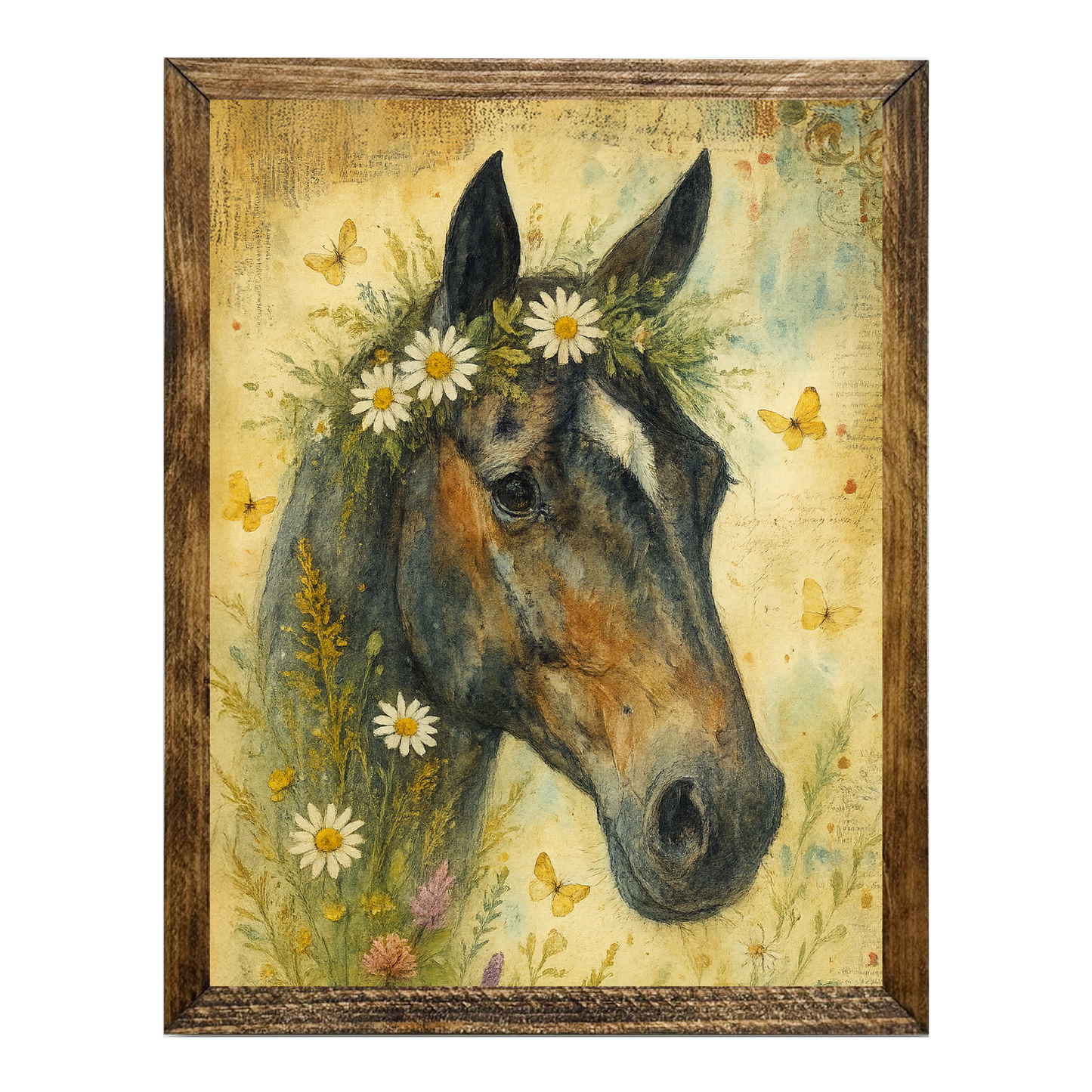 ARTISTIC SERIES TIMBERLAND-FLORAL HORSE ABSTRACT ART
