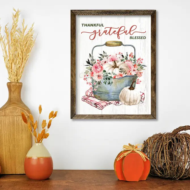 TIMBERLAND FRAME THANKFUL GRATEFUL BLESSED