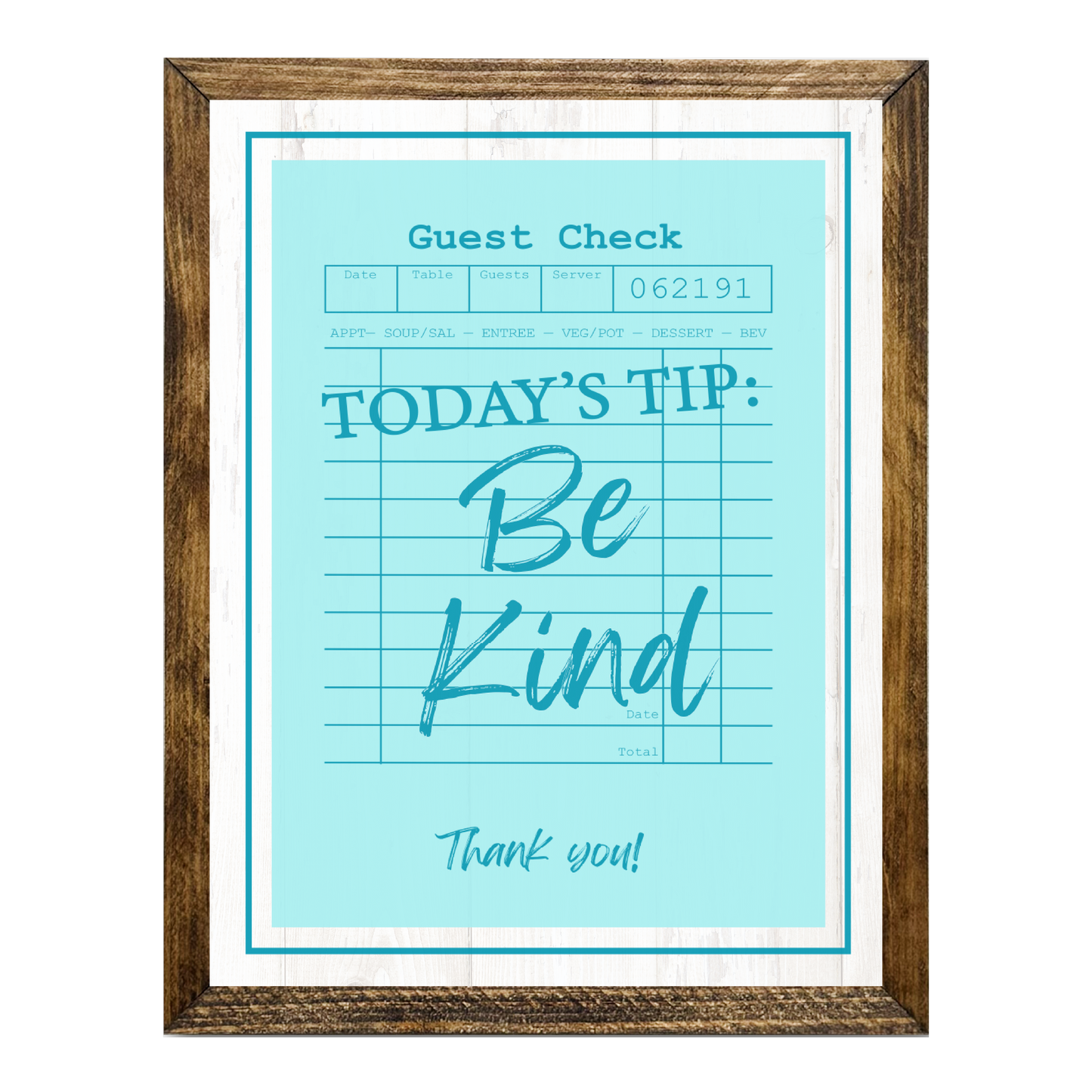 TIMBERLAND "GUEST CHECK SERIES"- TODAY'S TIP: BE KIND