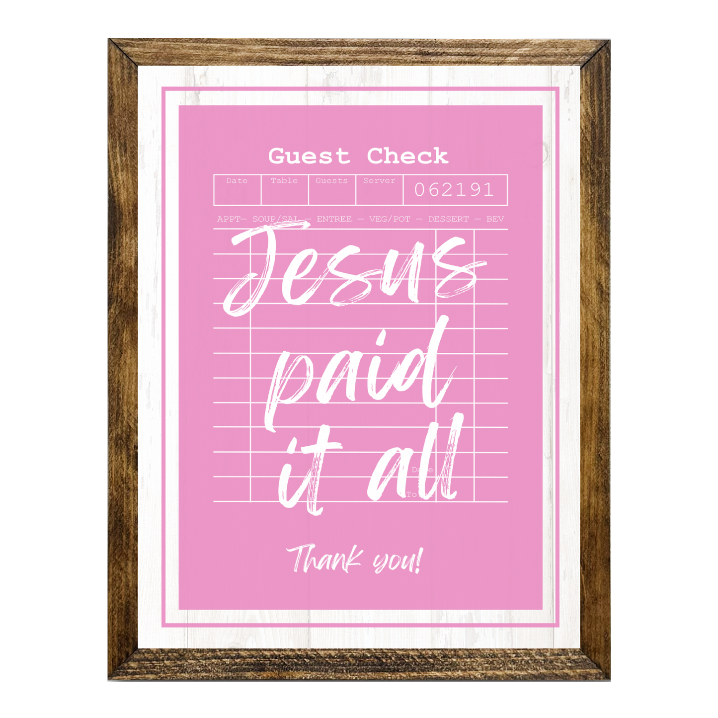 TIMBERLAND "GUEST CHECK SERIES"- JESUS PAID IT ALL