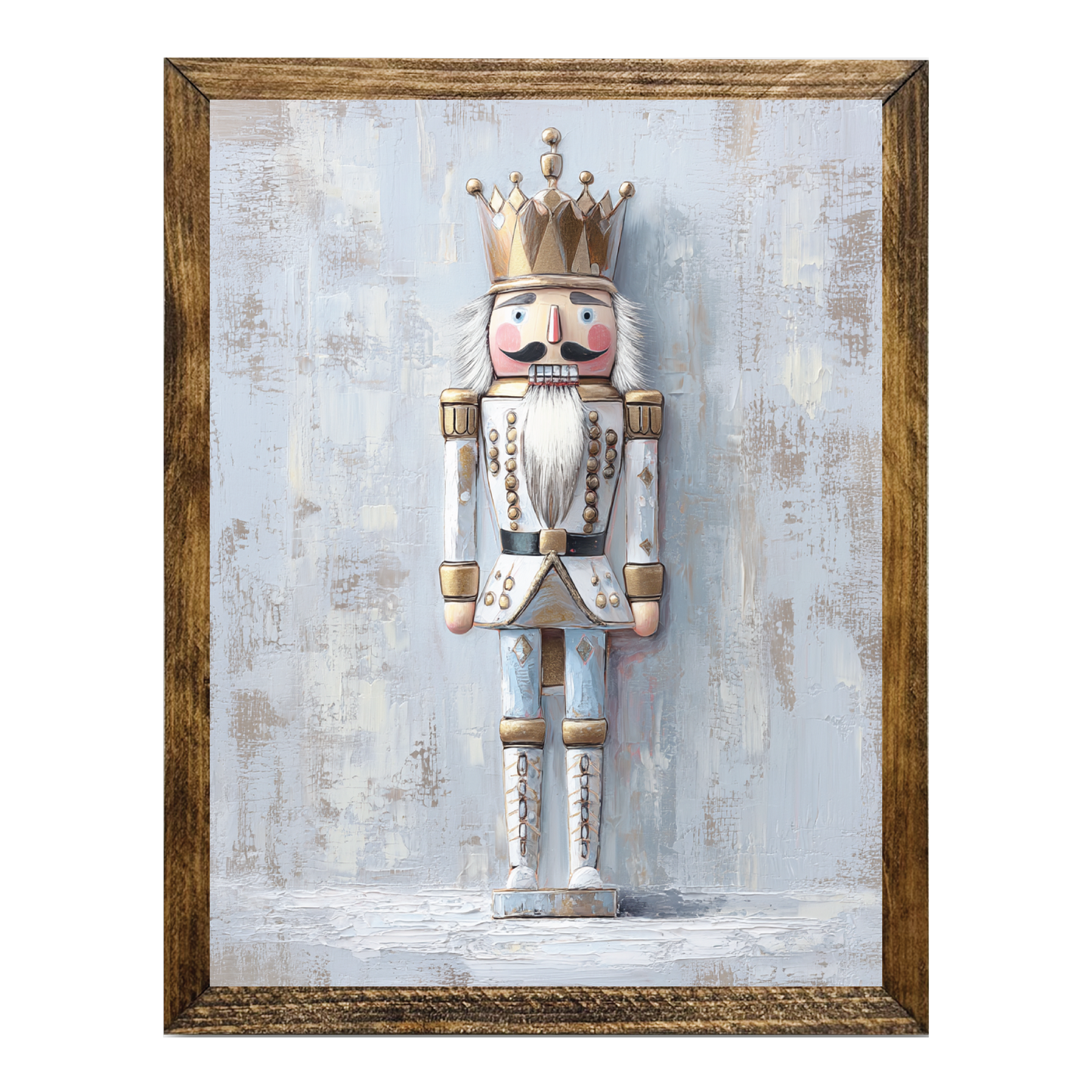 ARTISTIC SERIES NUTCRACKER ART- BABY BLUE WHITE GOLD