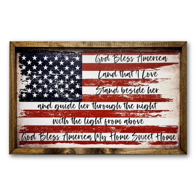 TIMBERLAND FRAME GOD BLESS AMERICAN GRUNGE FLAG