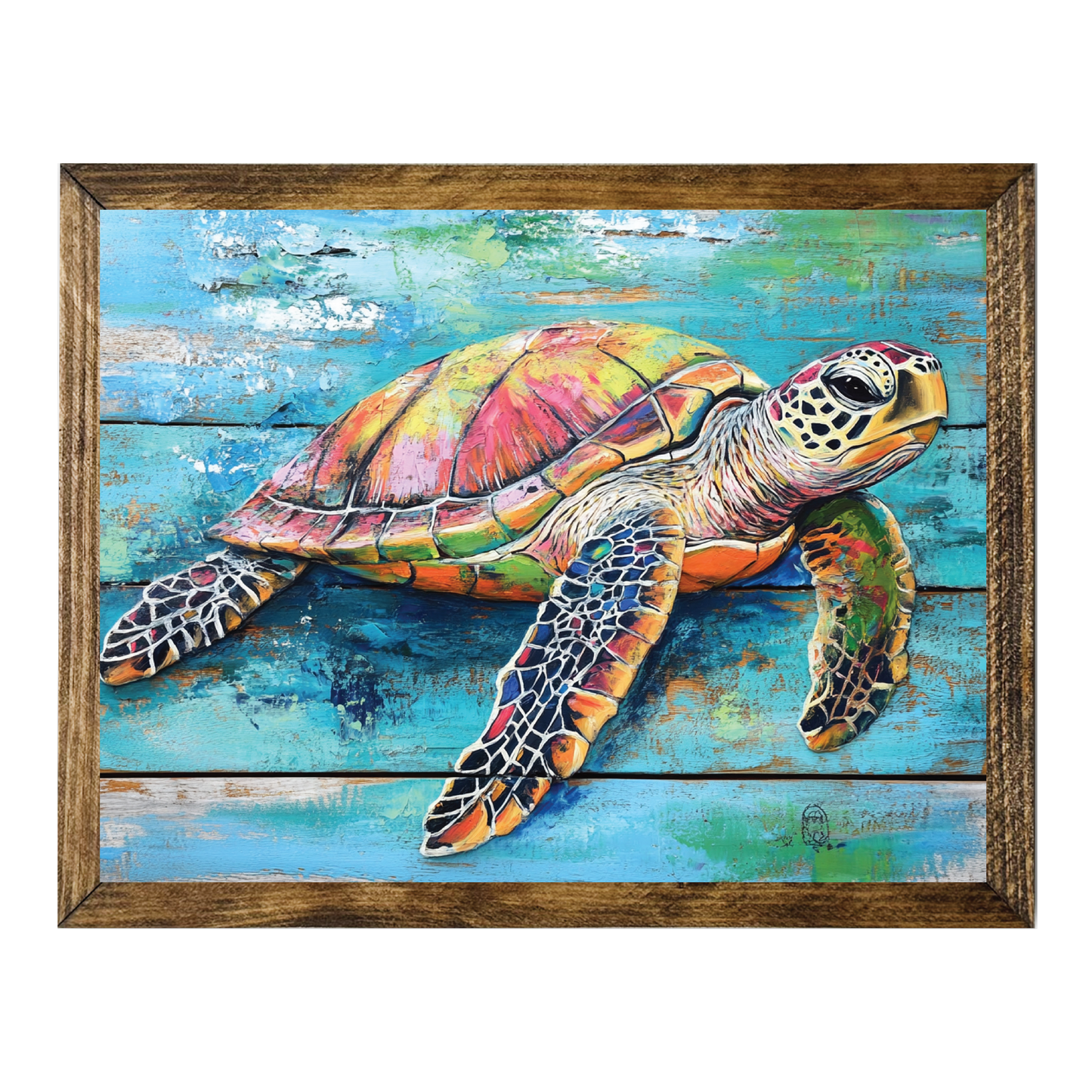 ARTISTIC SERIES TIMBERLAND- SEA TURTLE WOOD ART