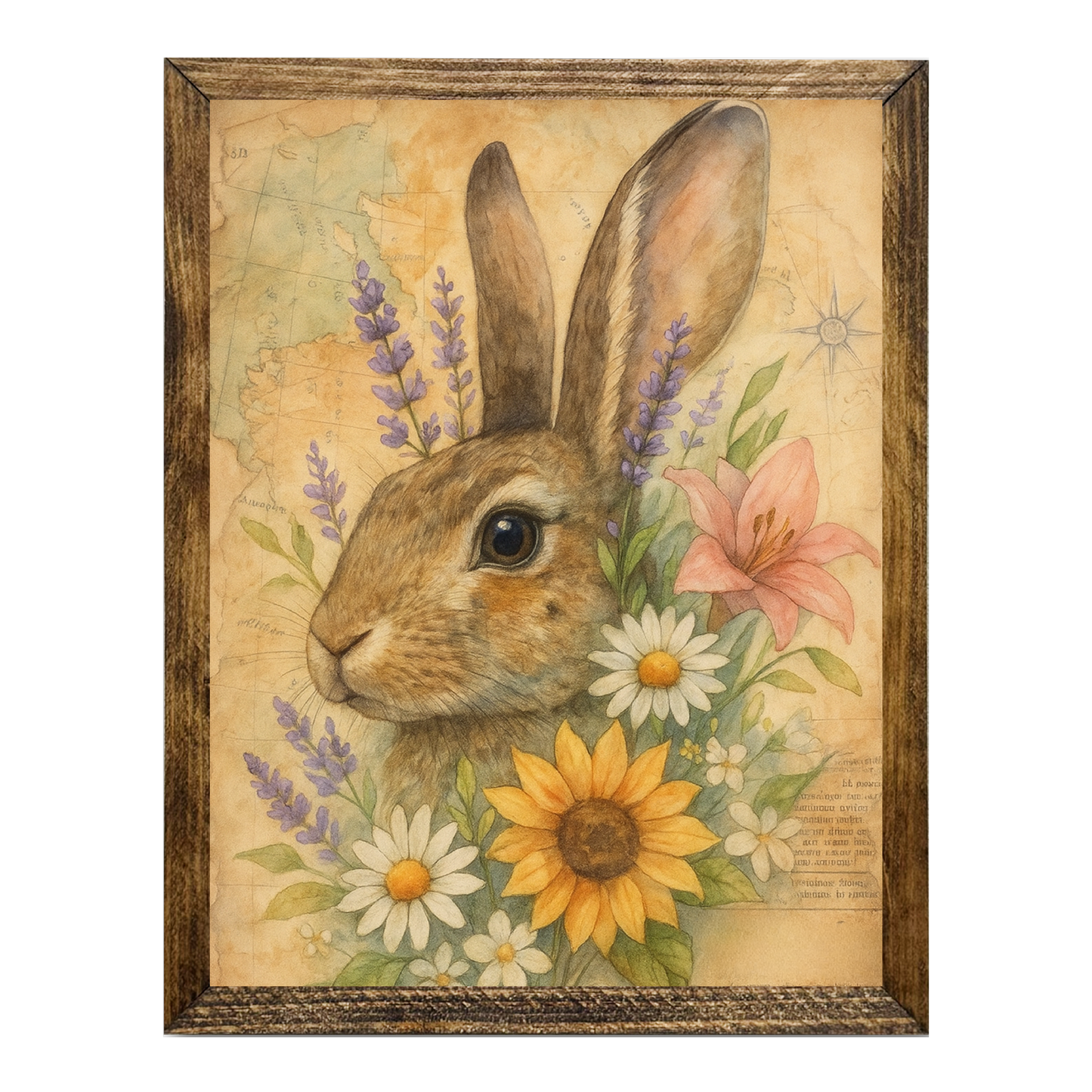 ARTISTIC SERIES TIMBERLAND-BUNNY FLORAL PAPER ART