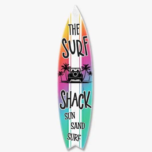 SURF BOARD WALL ACCENT SURF SHACK COLORFUL