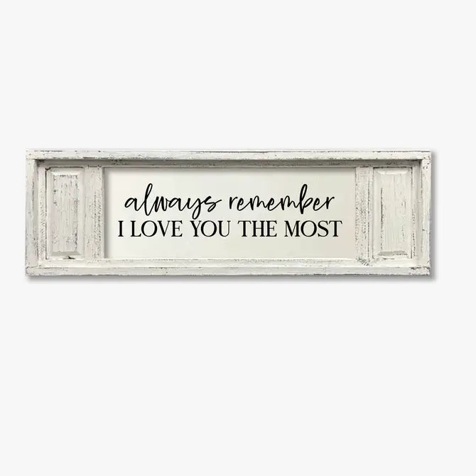 SMALL DOUBLE PANEL CANVAS ALWAYS REMEMBER I LOVE YOU MOST
