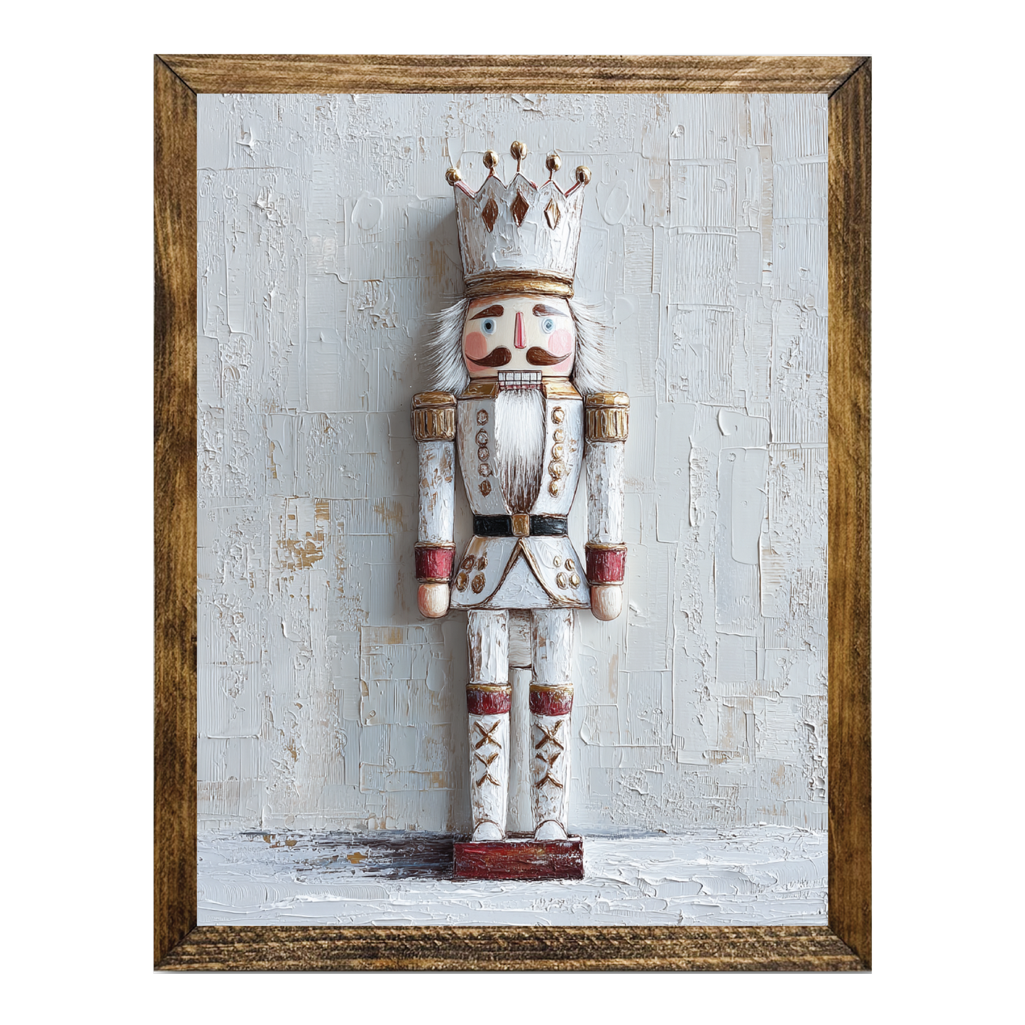 ARTISTIC SERIES NUTCRACKER ART- WHITE RED GOLD ART