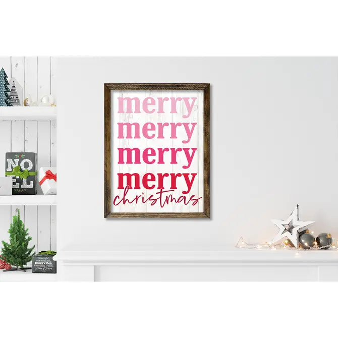 TIMBERLAND FRAME MERRY MERRY MERRY MERRY CHRISTMAS (PINK)