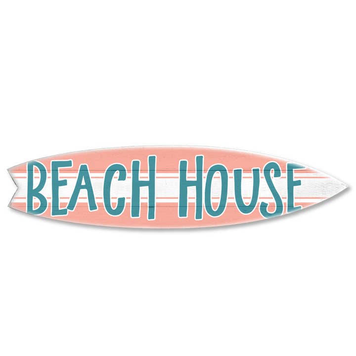 MINI 23" SURF BOARD WALL ACCENT BEACH HOUSE (CORAL)