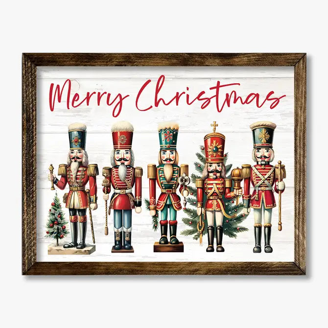 TIMBERLAND FRAME MERRY CHRISTMAS NUTCRACKERS