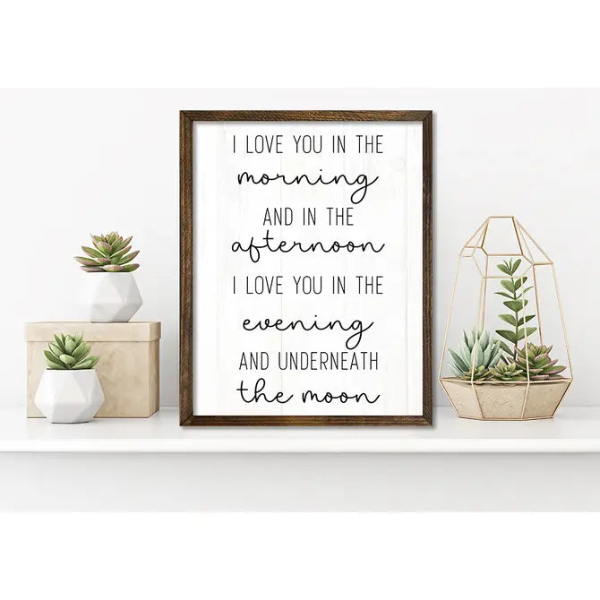 TIMBERLAND FRAME I LOVE YOU IN THE MORNING