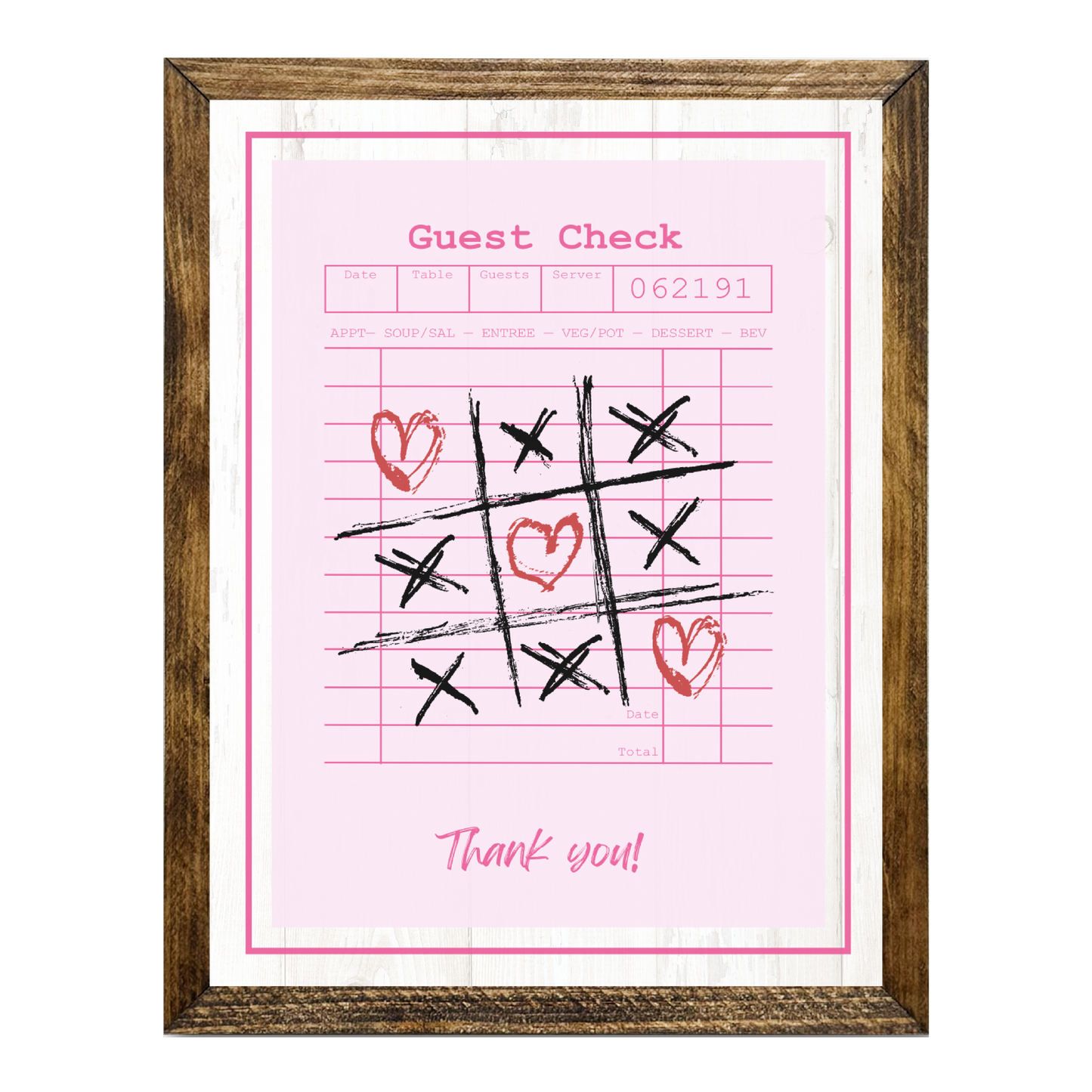 TIMBERLAND "GUEST CHECK SERIES"- TIC TAC TOE HEARTS