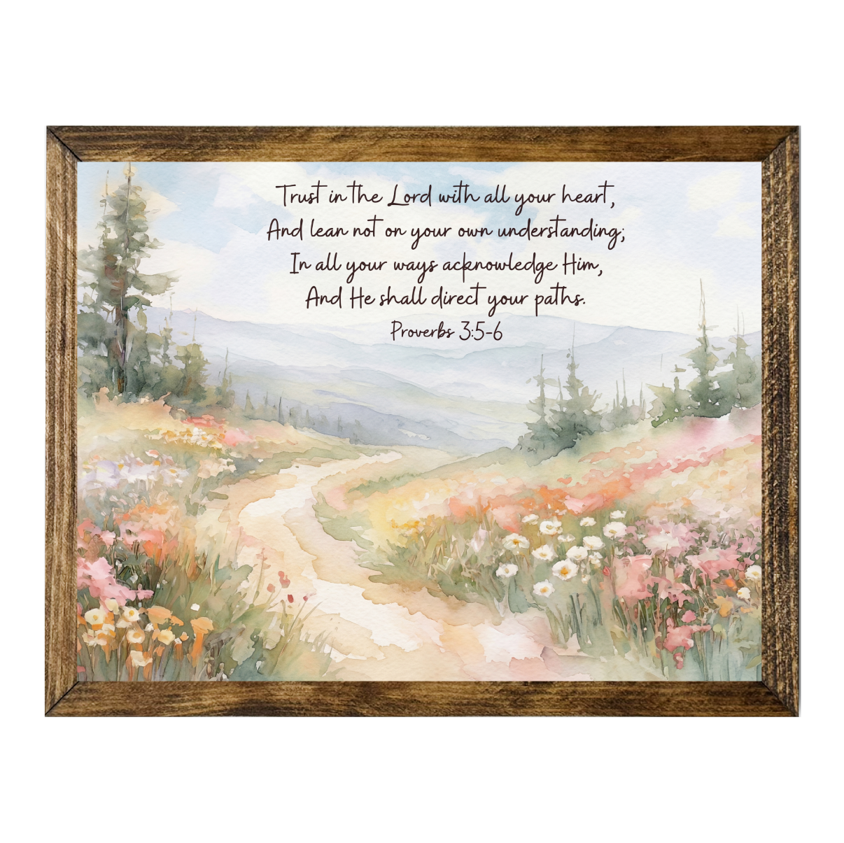 TIMBERLAND FRAME TRUST IN THE LORD SPRING FLOWERS