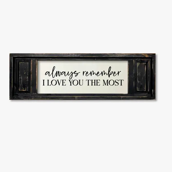 SMALL DOUBLE PANEL CANVAS ALWAYS REMEMBER I LOVE YOU MOST