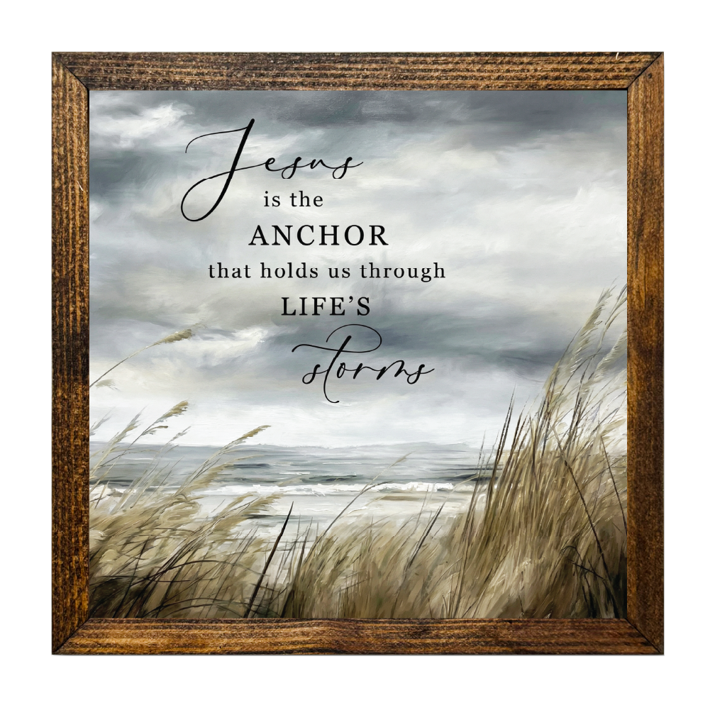 TIMBERLAND FRAME JESUS ANCHOR OF LIFE'S STORM
