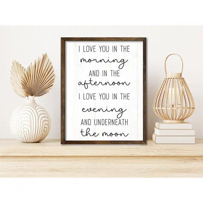 TIMBERLAND FRAME I LOVE YOU IN THE MORNING