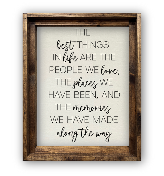 FRAMED CANVAS THE BEST THINGS IN LIFE