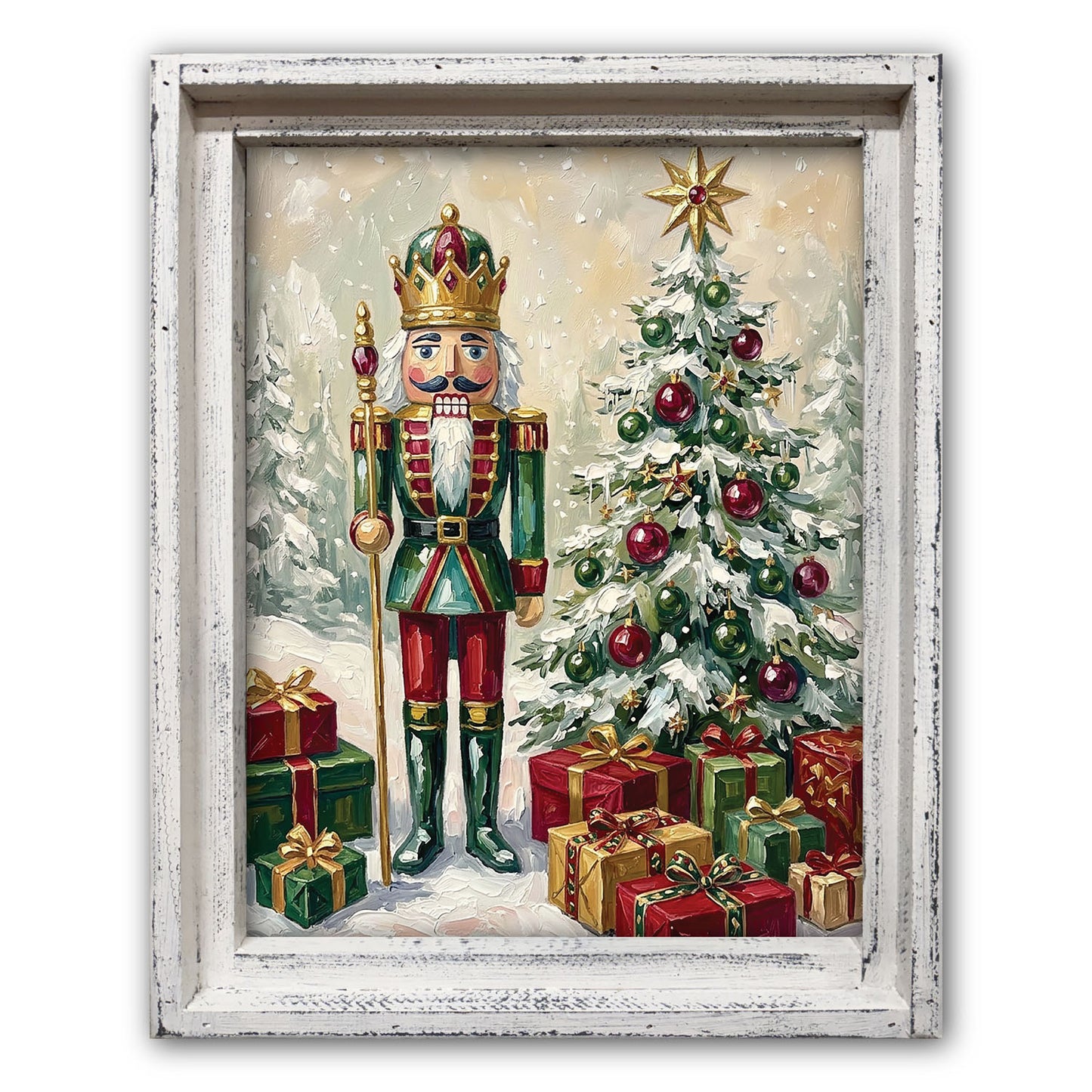 Classic Nutcracker Christmas Framed Canvas