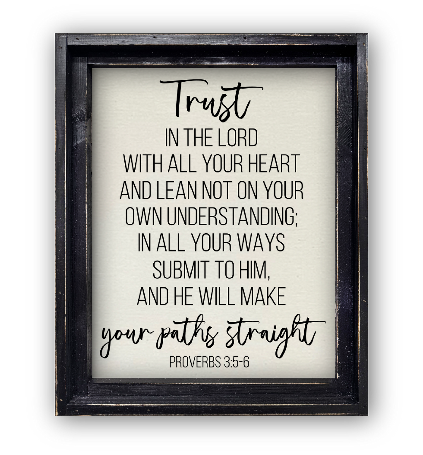 FRAMED CANVAS TRUST THE LORD