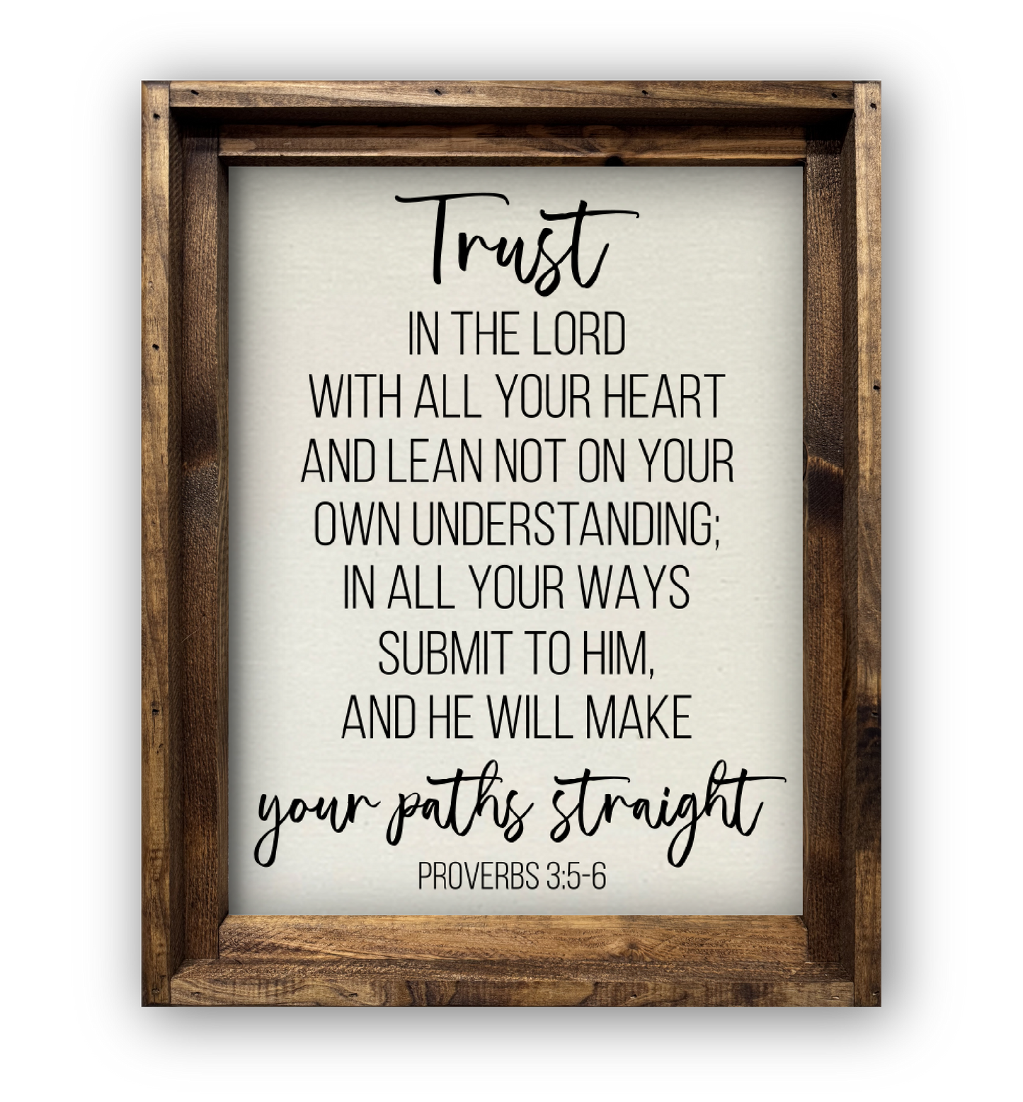 FRAMED CANVAS TRUST THE LORD