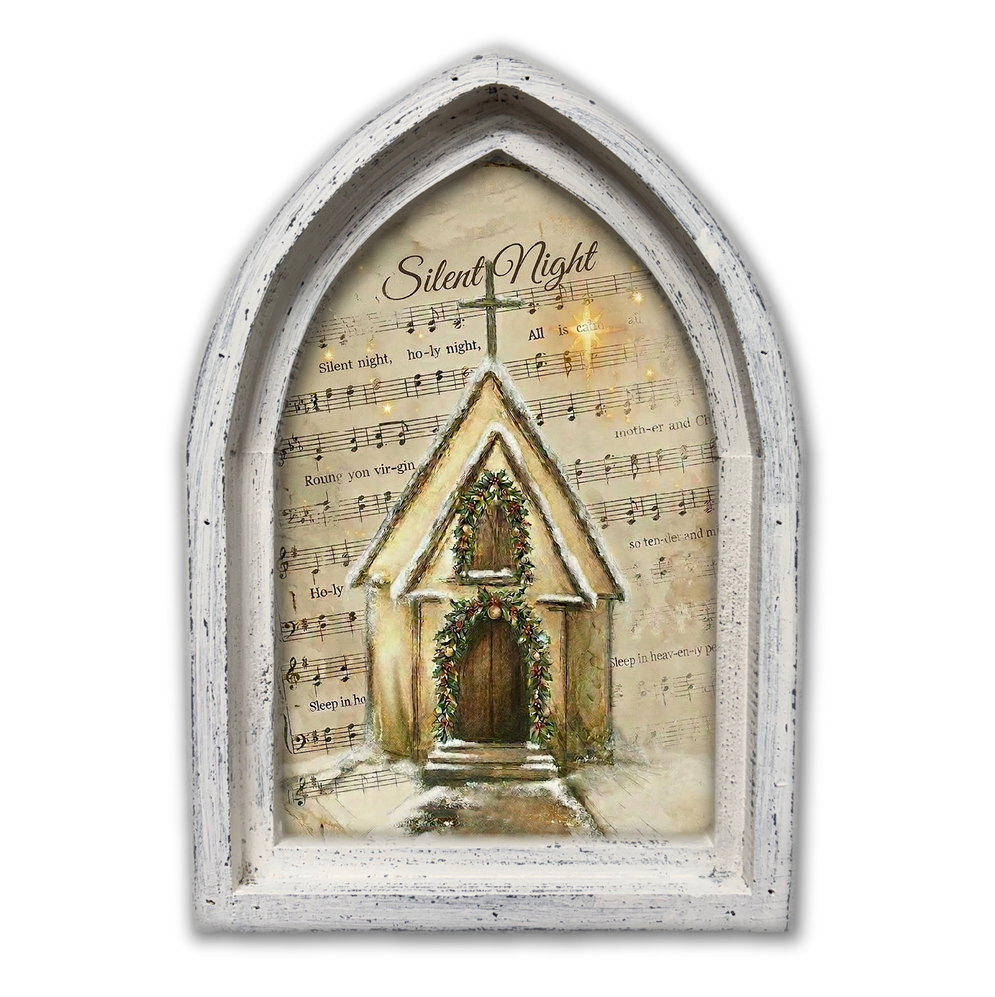 Silent Night Sheet Music Christmas Church Framed Canvas
