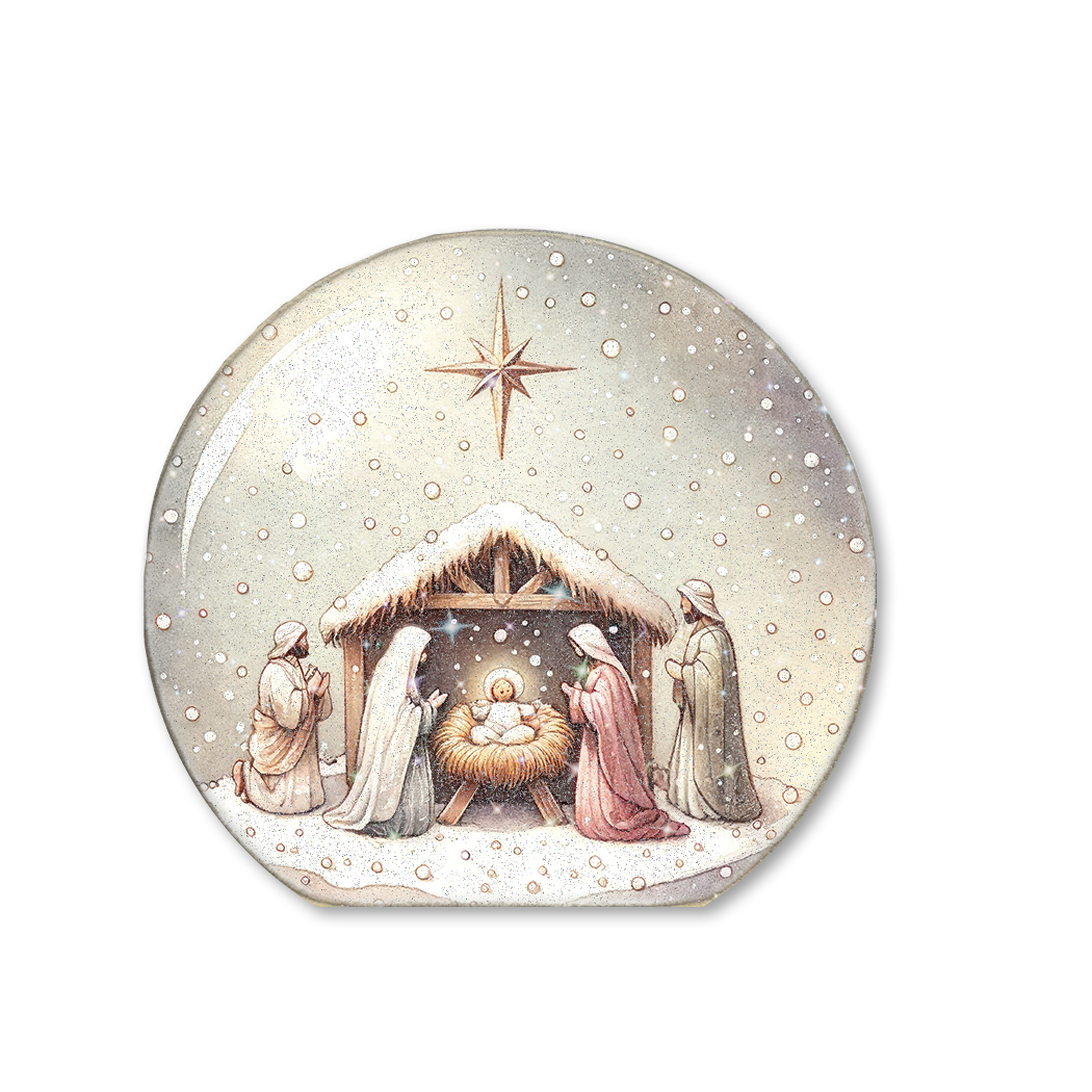 Snow Globe Sitter Nativity