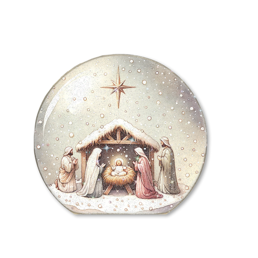 Snow Globe Sitter Nativity