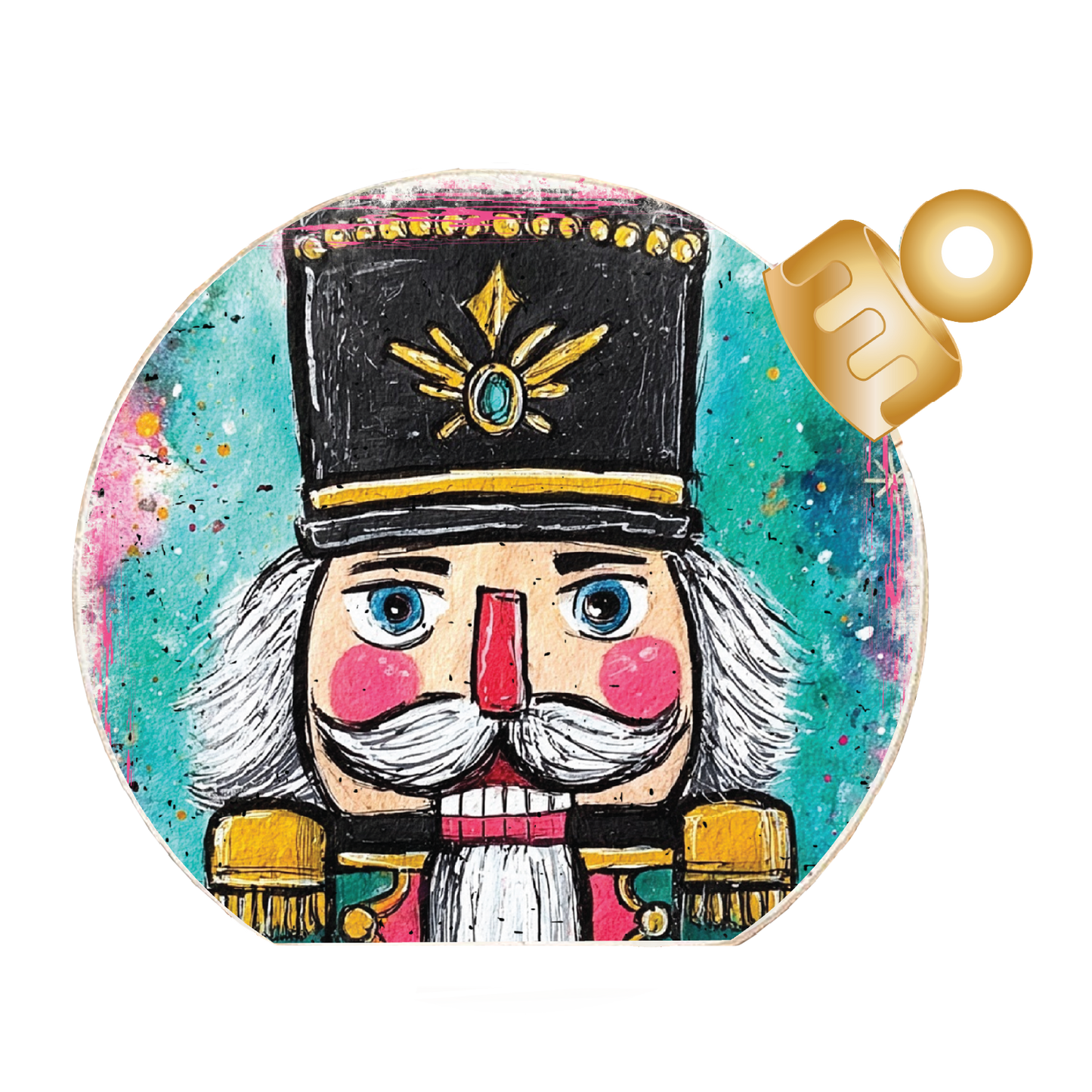 Colorful Nutcracker Wood Table Top Sitter