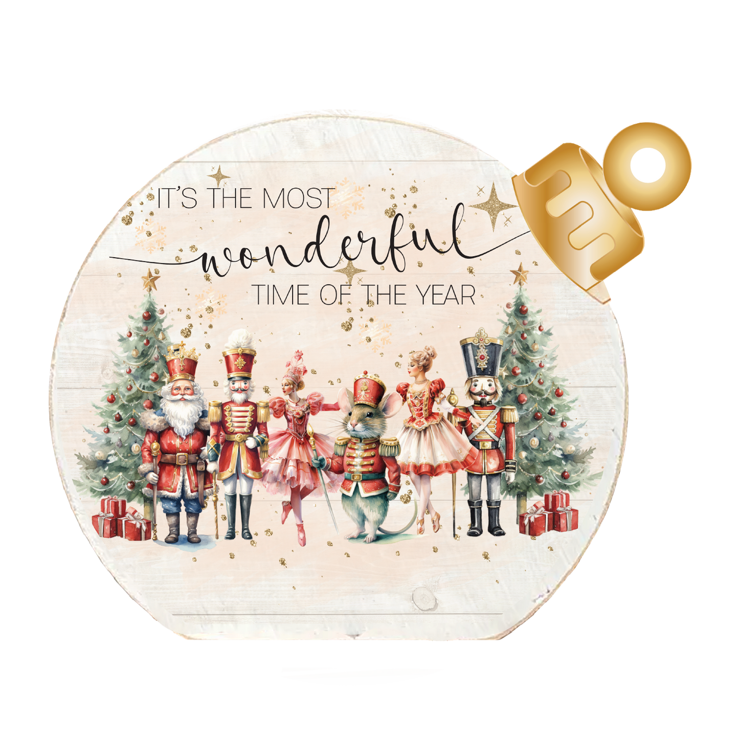 Most Wonderful Time of Year Wood Table Top Sitter